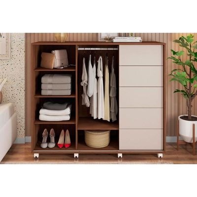 Cômoda De Quarto Pegasus C- 2 Portas E 5 Gavetas Freijo-off White - Caemmun