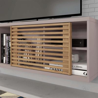 Rack Bancada Para TV 55 Polegadas Multiverso Cinza Caemmun