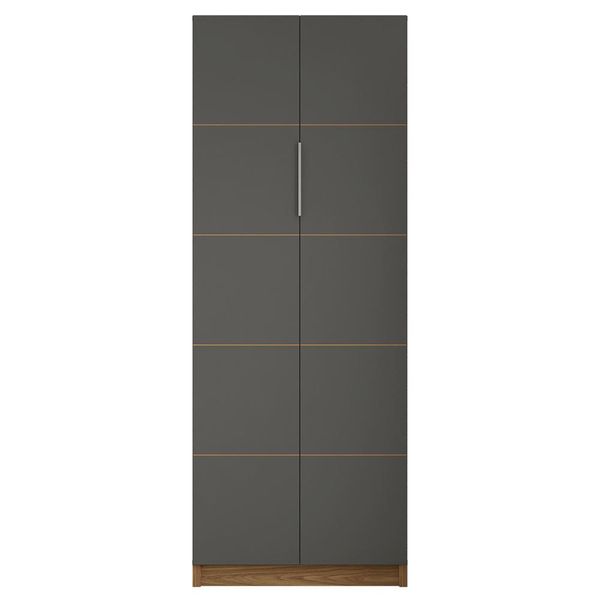 Armário Alto Escritório 2 Portas Cubic Cinza - Caemmun