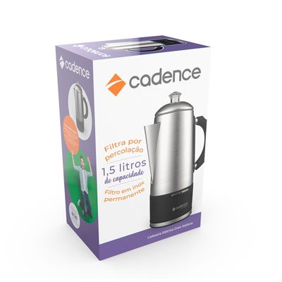 Cafeteira Gran Italiana 1,5 Litros com Filtro Medidor Cadence Inox / 220V