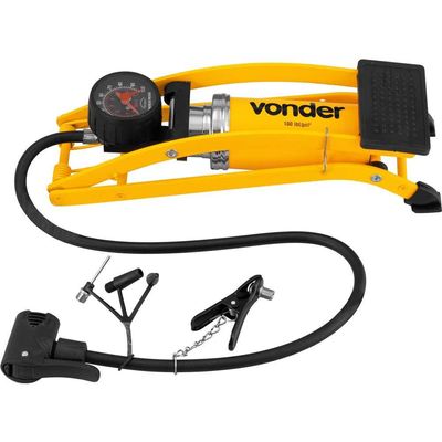 Bomba Para Encher Pneus Com Pedal Vonder