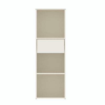 Armário Para Escritório Com 1 Gaveta E 3 Nichos 99cm Tech - Off White E Cedro