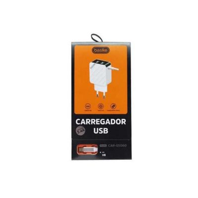 Carregador Basike 2.4A 2 Saídas Usb Conector V8 Car-G5060