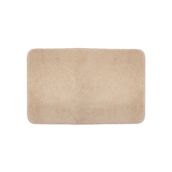 Tapete de Banheiro Antiderrapante Retangular Pequeno Macio Bege Tapete de Banheiro Antiderrapante Retangular Pequeno Macio Bege
