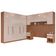 Guarda-roupa Modulado Casal Ponte 140 Lugano 12 Portas 7 Gavetas 16 Prateleiras 6 Peças Avelã/Cappuccino