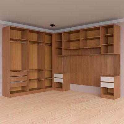 Guarda-roupa Modulado Casal Ponte 140 Bartira Lugano 11 Portas, 7 Gavetas, 11 Prateleiras, 5 Peças Avelã/Capuccino