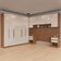 Guarda-roupa Modulado Queen Ponte 160 Lugano 12 Portas e 7 Gavetas 6 Peças Avelã/Cappuccino