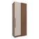 Guarda-roupa Modulado Casal Ponte 140 Lugano 14 Portas 9 Gavetas 17 Prateleiras com 7 Peças Avelã/Cappuccino