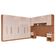 Guarda-roupa Modulado Queen Ponte 160 Lugano 14 Portas 9 Gavetas 17 Prateleiras com 7 Peças Avelã/Cappuccino