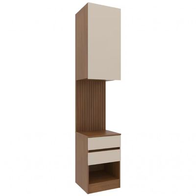 Guarda-roupa Modulado Queen Ponte 160 Lugano 12 Portas e 7 Gavetas 6 Peças Avelã/Cappuccino