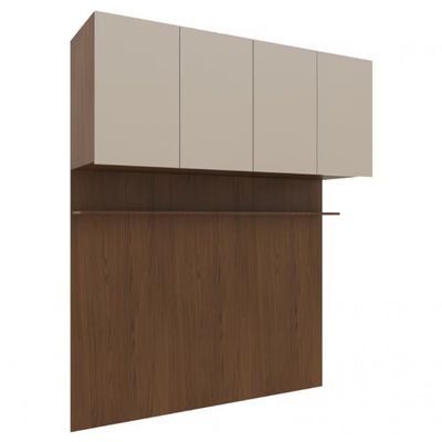 Guarda-roupa Modulado Queen Ponte 160 Lugano 12 Portas e 7 Gavetas 6 Peças Avelã/Cappuccino