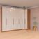 Guarda-roupa Modulado Canto Reto de Casal Bartira Lugano 8 Portas 5 Gavetas 11 Prateleiras 4 Peças Avelã/Cappuccino