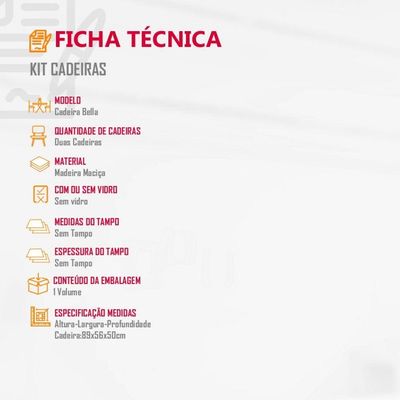 Conjunto Com 2 Cadeiras Para Mesa De Jantar Bella Mobillare Imbuia/linho Coleção