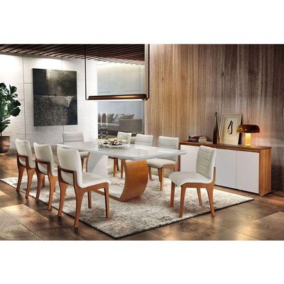 Conjunto Com 2 Cadeiras Para Mesa De Jantar Bella Mobillare Imbuia/linho Coleção