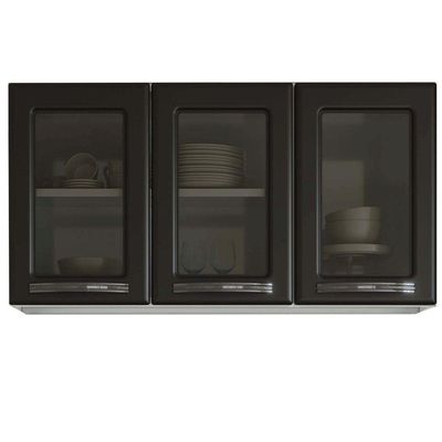 Armário Aéreo Triplo Médio Esmeralda 820007-01 Telasul Preto