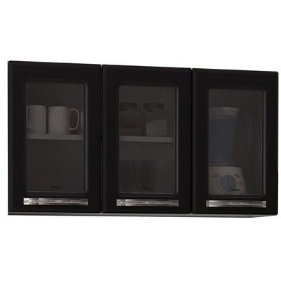 Armário Aéreo Triplo Médio Esmeralda 820007-01 Telasul Preto