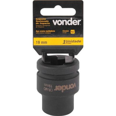 Soquete Sextavado De Impacto Enc 3-4 19mm Aço Cromo Vonder