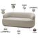 Sofá 3 Lugares Orgânico Sala de Estar Living 170cm Carmen F04 Bouclê Bege - Lyam Decor