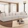 Sofá 4 Lugares Para Sala de Estar Living 314cm Arlo F04 Bouclê Bege - Lyam Decor