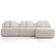 Sofá 4 Lugares com Chaise Direito Sala Living 294cm Arlo F04 Bouclê Bege - Lyam Decor