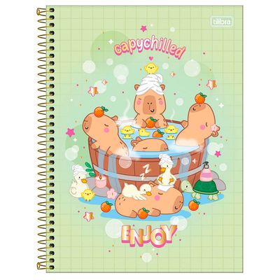 Caderno Universitário 10M Feminino Capyclub 359190 - Tilibra