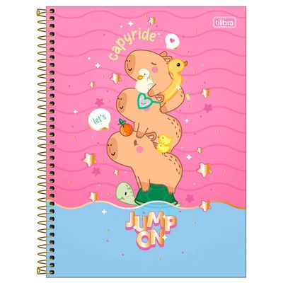Caderno Universitário 10M Feminino Capyclub 359190 - Tilibra