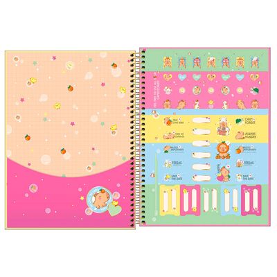 Caderno Universitário 10M Feminino Capyclub 359190 - Tilibra