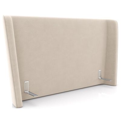 Cabeceira Cama Box Queen 160cm Nilo P05 Veludo Bege - Lyam Decor