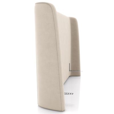 Cabeceira Cama Box Queen 160cm Nilo P05 Veludo Bege - Lyam Decor