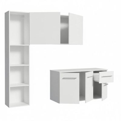 Armário De Cozinha Compacta 120cm Branco Easy Madesa