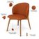 Kit 06 Cadeiras De Jantar E Estar Living Estofada Mia L02 Linho Terracota - Lyam Decor
