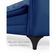 Sofá Cama Yara 3 Lugares Reclinável 2,08m Suede Azul Marinho