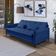 Sofá Cama Yara 3 Lugares Reclinável 2,08m Suede Azul Marinho