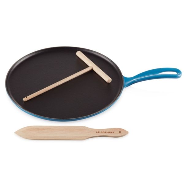 CREPEIRA LE CREUSET 27CM EM FERRO FUNDIDO AZUL MARSEILLE 20136272000460 CREPEIRA LE CREUSET 27CM EM FERRO FUNDIDO AZUL MARSEILLE 20136272000460