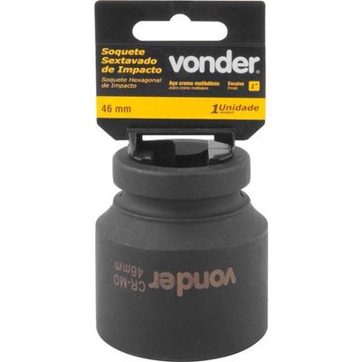 Soquete Sextavado Impacto Encaixe 1 46mm Aço Cromo Vonder