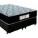 Cama Box Queen Bipartido Sintético + Colchão Molas Ensacadas Sereneprime Sonnolux 158x198x65 Cor:preto