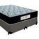 Cama Box Queen Bipartido Sintético + Colchão Molas Ensacadas Sereneprime Sonnolux 158x198x65 Cinza
