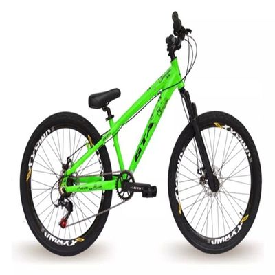Bicicleta Aro 26 Freeride Gta Rebel Laranja 1x7v Câmbios Shimano