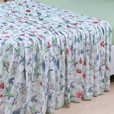Lençol De Cima Avulso Luar Estampado Solteiro 01 Peça Malha 100% Algodão - Birds