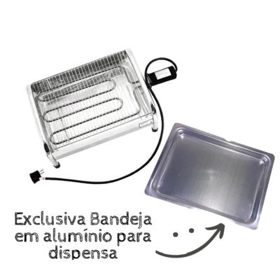 Churrasqueira Elétrica Grill Super Potente e Prática Resistência 1600w Sem Fumaça  110v- Metalrio