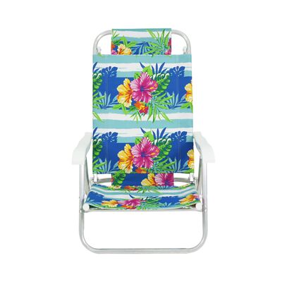 Cadeira de Praia Reclinável Sunny em Alumínio Floral Bel Único