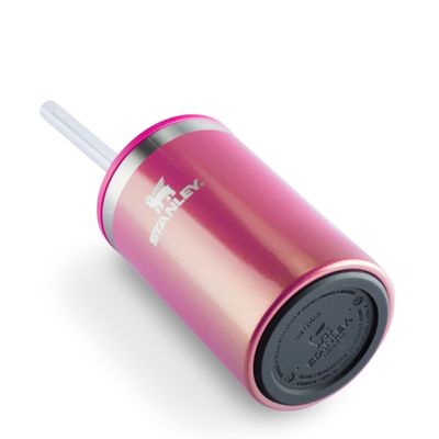 CAN COOLER STANLEY COM CANUDO EM AÇO INOXIDÁVEL 296ML ROSA DAZZLE PINK SHIMMER 08450-00
