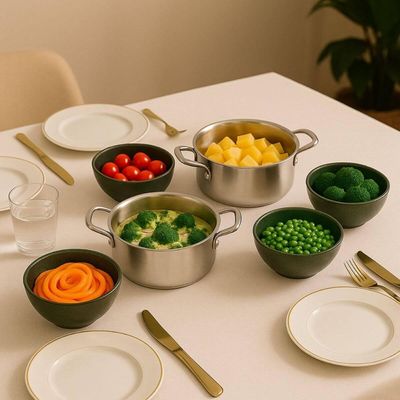 Jogo 12 Bowls Orgânicos Arauco 558ml Porto Brasil Verde Cerâ