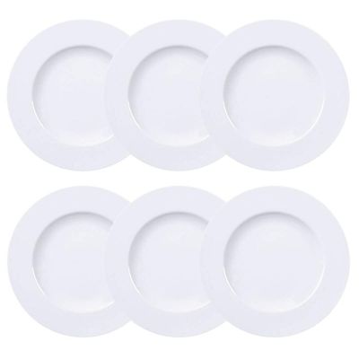 6 Pratos 17cm Pratinhos Pão Branco Café da Manhã Porcelana Maria Augusta Tramontina