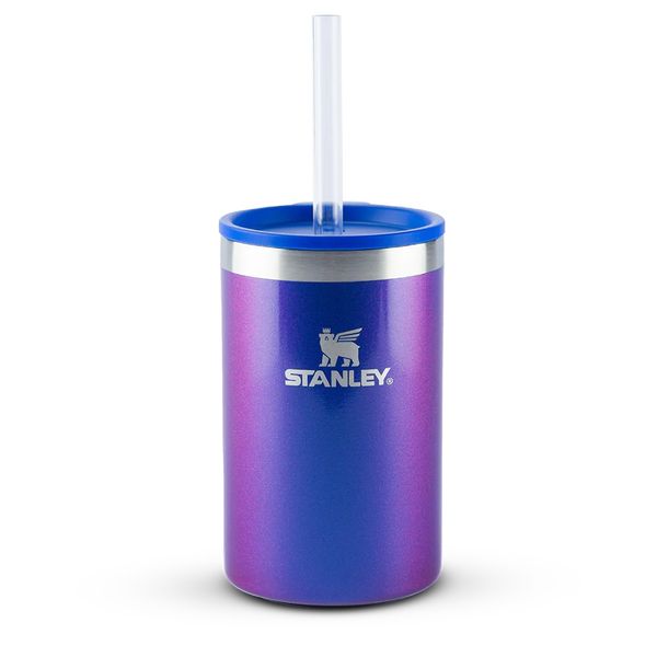 CAN COOLER STANLEY COM CANUDO EM AÇO INOXIDÁVEL 296ML AZUL SAPPHIRE SHIMMER 08449-00