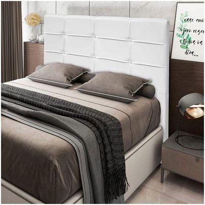 Cabeceira Cama Box Casal King 193cm D10 Esmeralda Corano Branco - Mpozenato