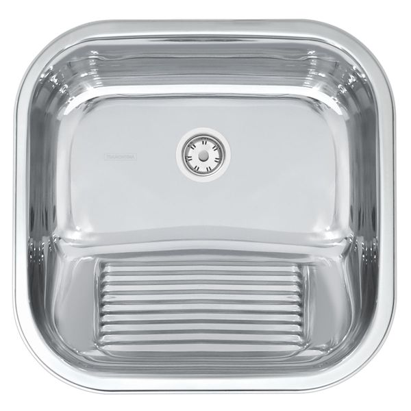 Tanque Tramontina Hera 25 L em Aço Inox Polido 40 x 40 cm com Válvula