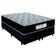 Cama Box Queen Bipartido Suede + Colchão Molas Ensacadas Sereneprime Sonnolux 158x198x65 Preto