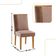 Mesa De Jantar Isadora 180cm Tampo Mdf Vidro Com 6 Cadeira Diane Linho Capuccino Off White Natural Serigueira