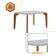 Conjunto Mesa Liz 120cm Com Vidro 4 Cadeiras Athenas Moderna Veludo Capuccino Off White Imbuia